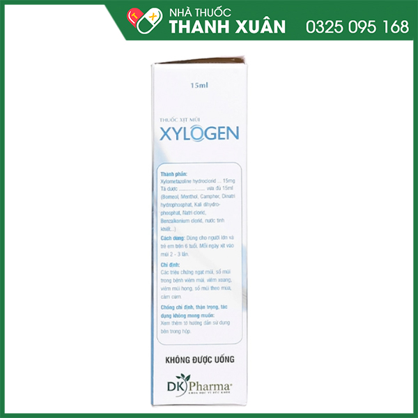 Xylogen điều trị ngạt mũi, viêm mũi dị ứng, viêm xoang